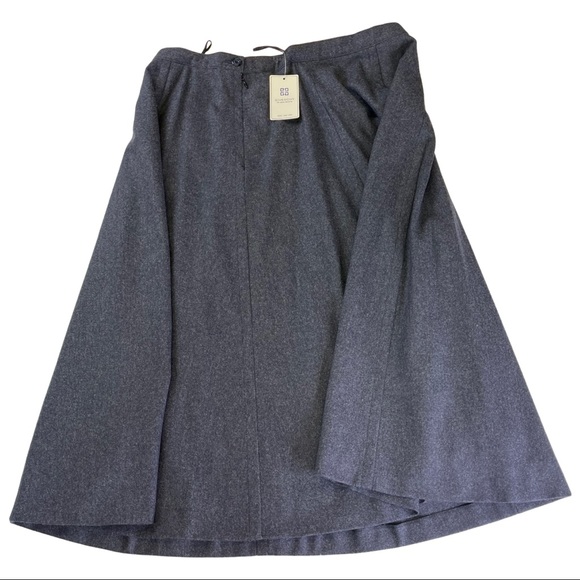 NWT VTG Givenchy Gray Wool Skirt Miram Style Sz 36 - Picture 1 of 10